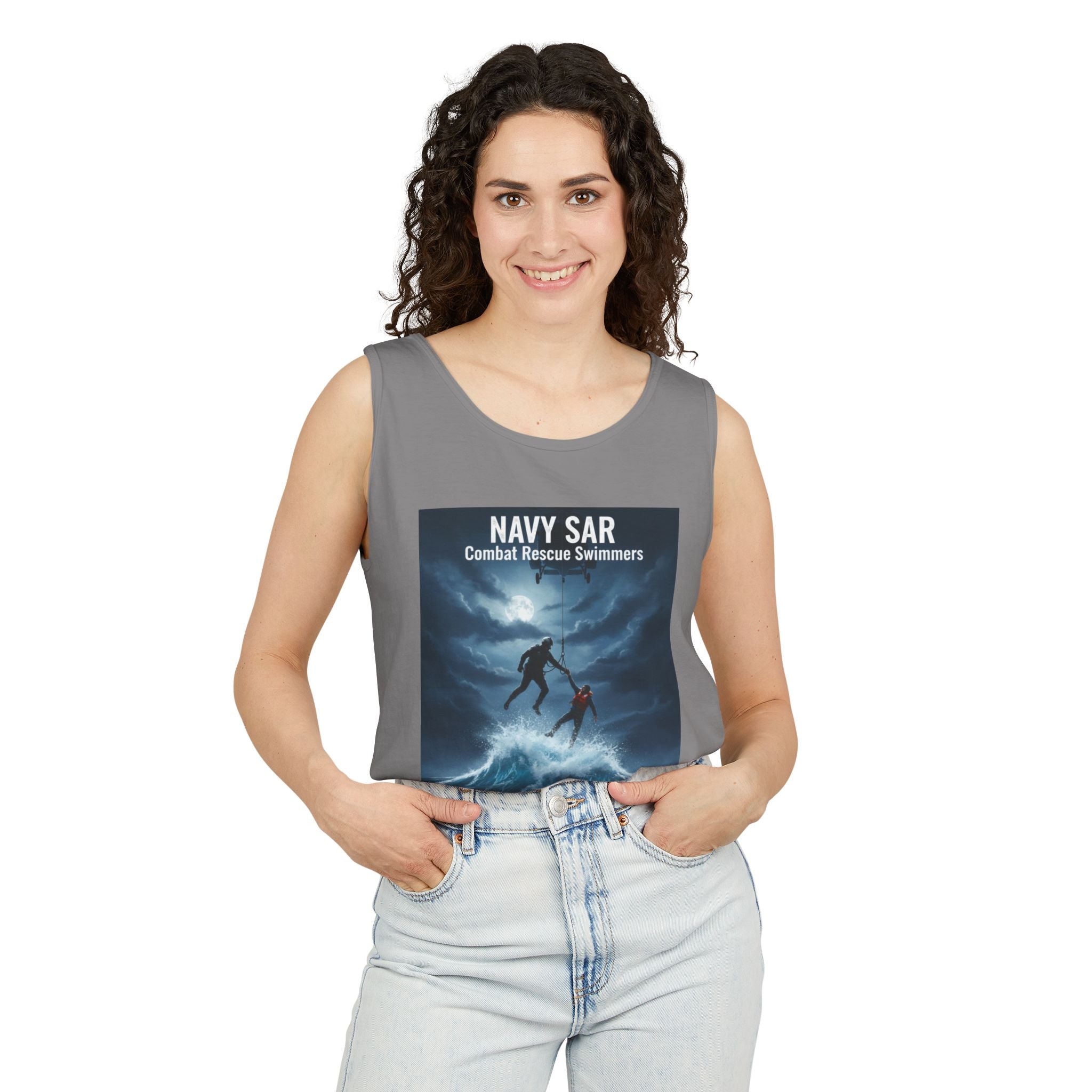 Navy SAR Tank Top — "We Know No Limits" Combat Rescue Swimmers