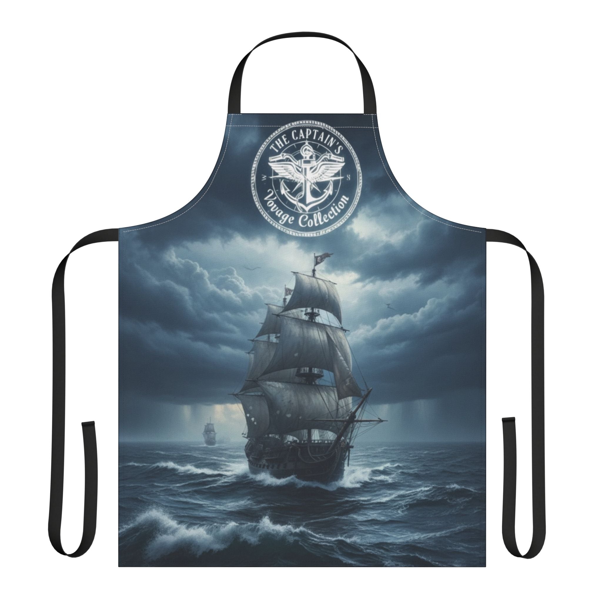 Sailing Ship Apron – Vintage 'Sea Captain' Nautical Kitchen Apron