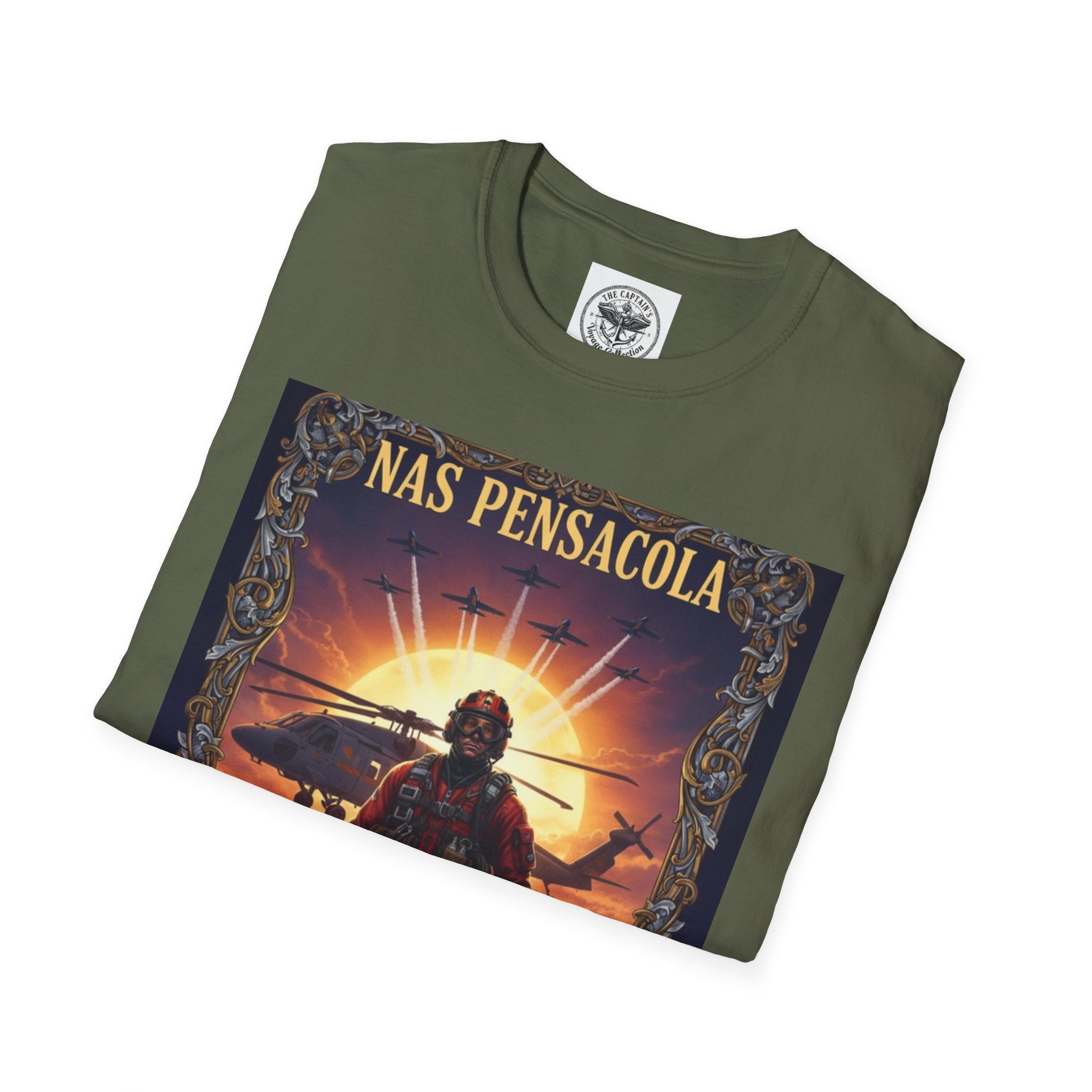 Copy of NAS Pensacola Rescue Crew T-Shirt — Navy SAR Helicopter Search & Rescue Tee