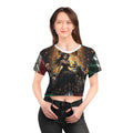 Dia de los Muertos Sugar Skull Crop Tee — Mexican Motorcycle & Mariachi Design