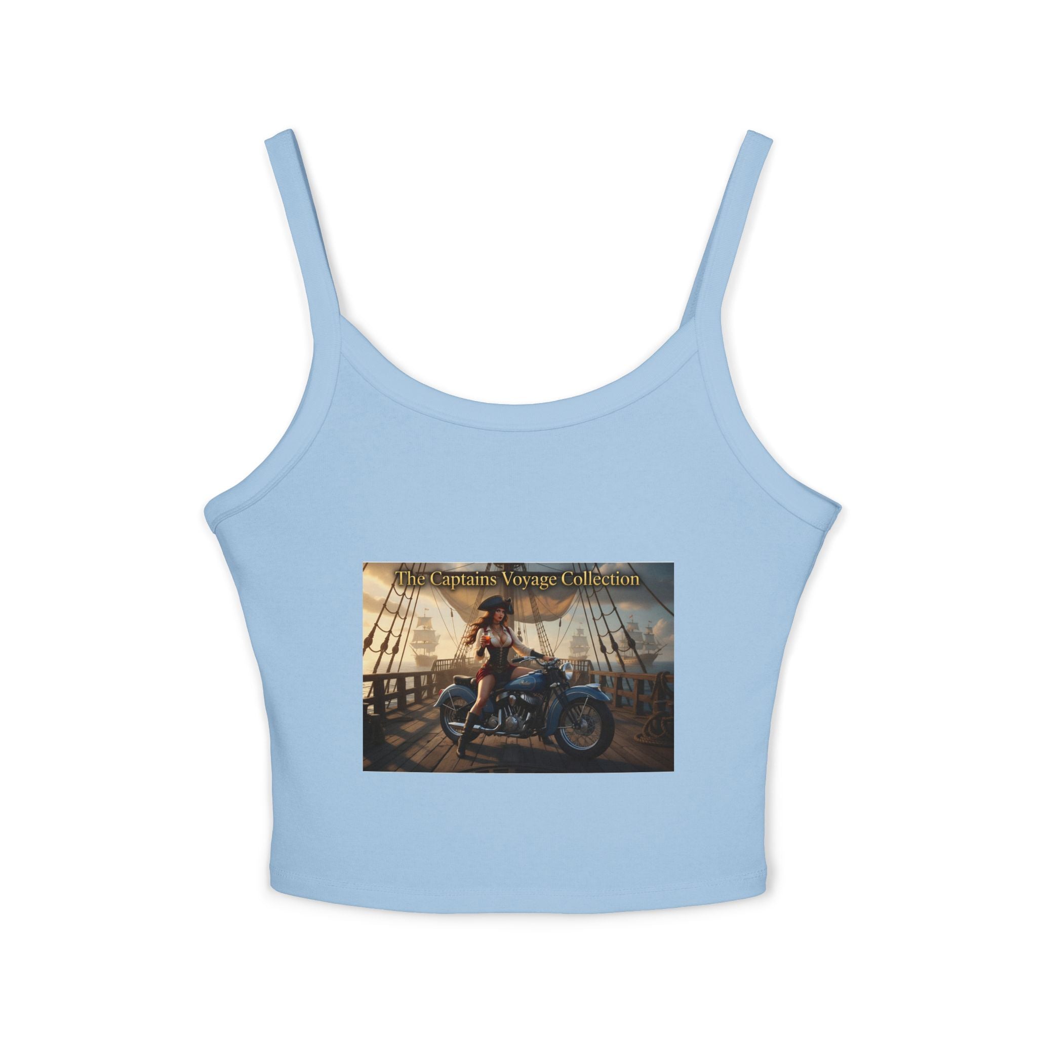 Captain’s Voyage Crop Tank Top — The Captain’s Voyage Collection Motorcycle & Nautical Sunset Design