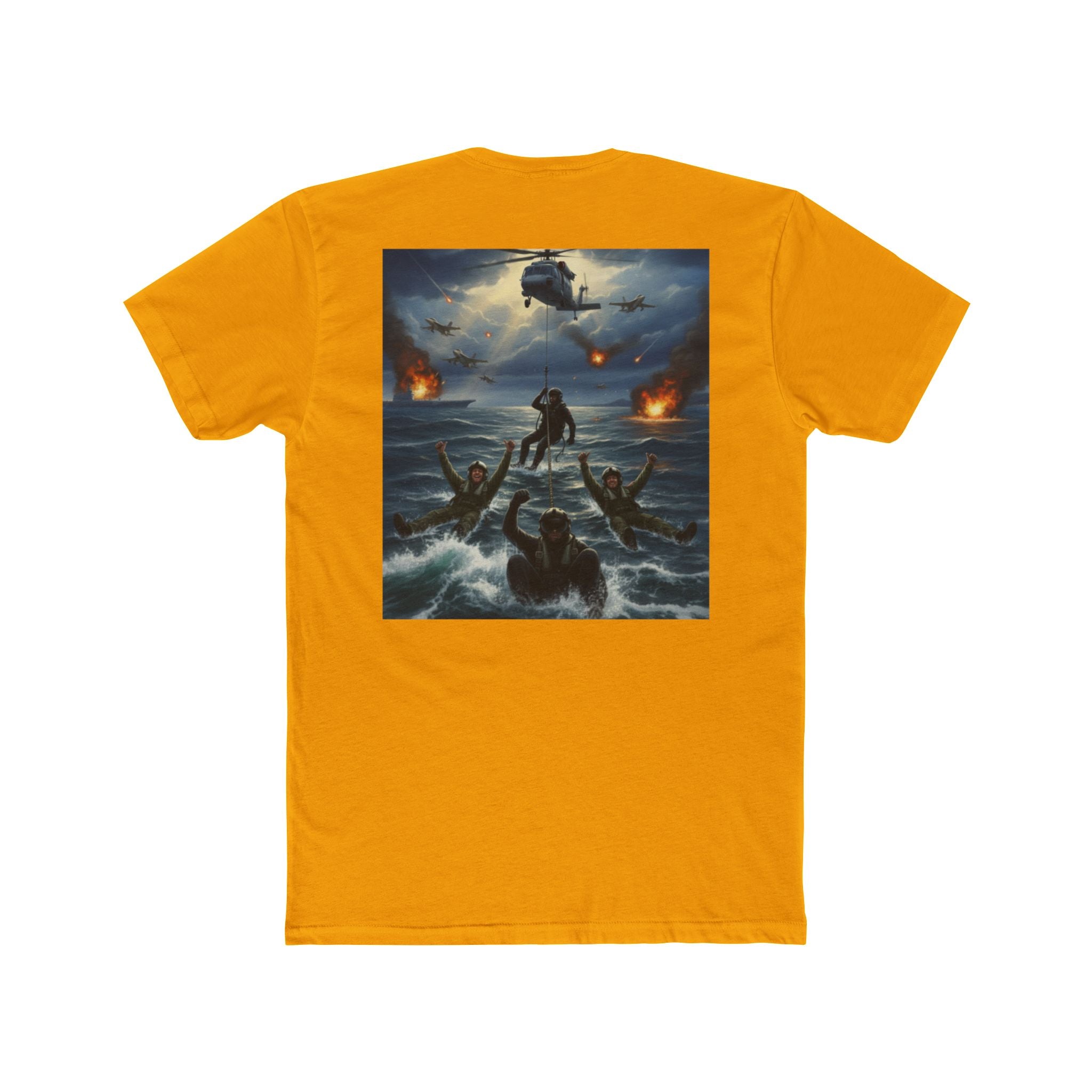 Rescue at Sea Graphic Tee — Dramatic Ocean Rescue Poster T-Shirt