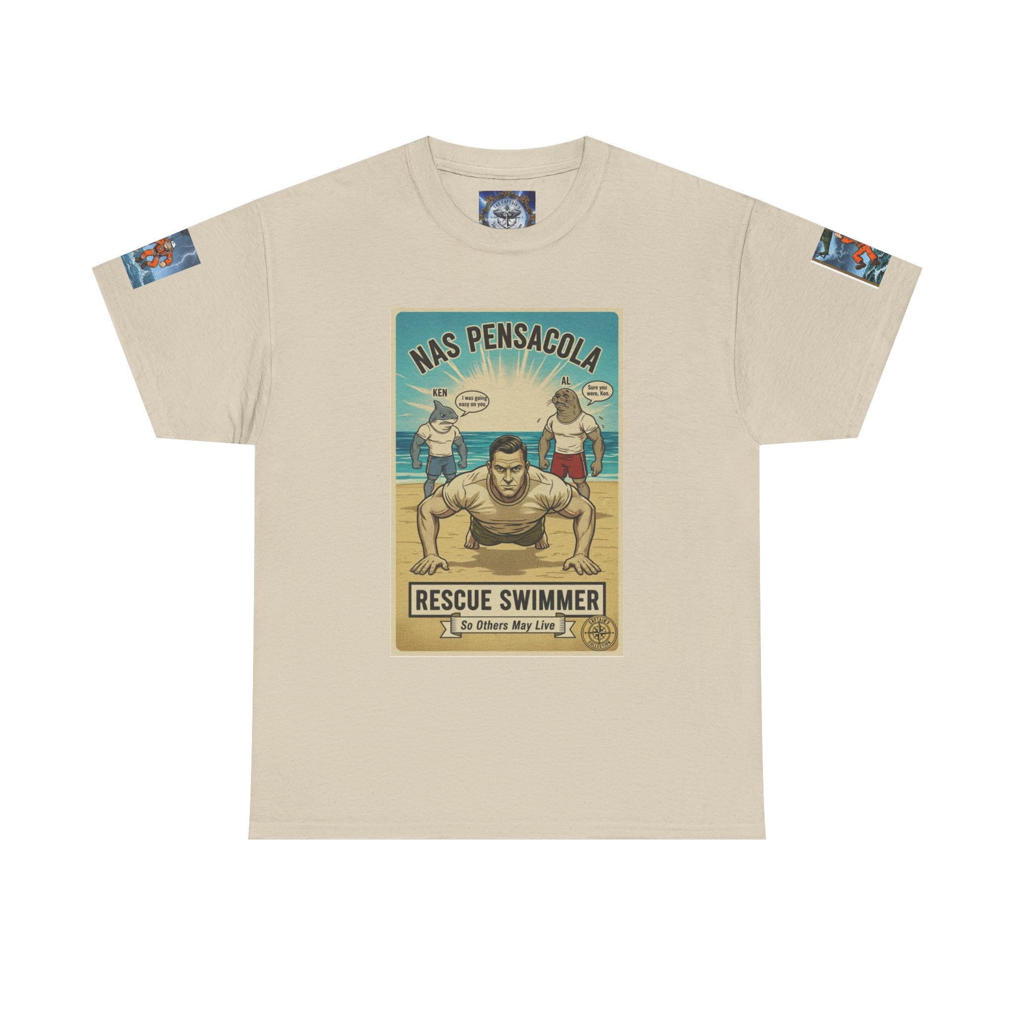 Rescue Swimmer Tee — NAS Pensacola Search & Rescue Helmet Tag T-Shirt