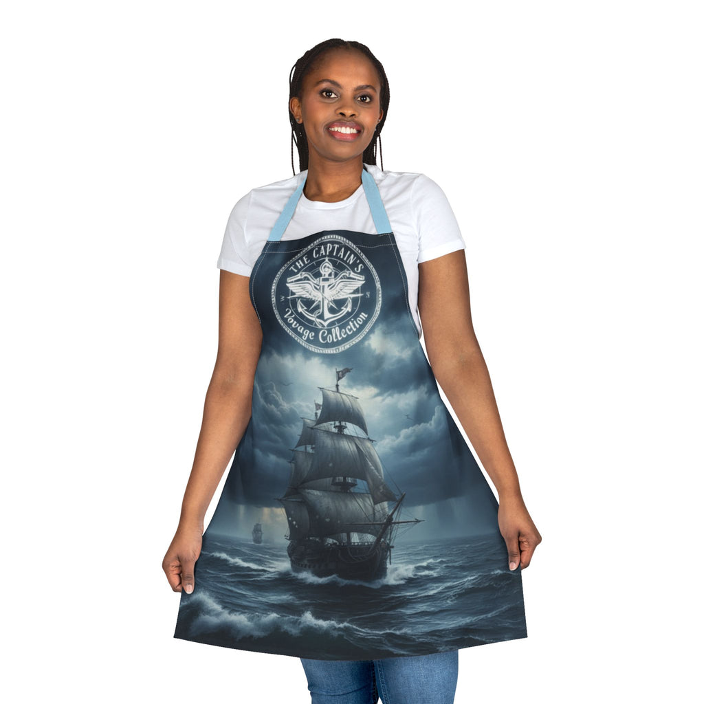 Sailing Ship Apron – Vintage 'Sea Captain' Nautical Kitchen Apron