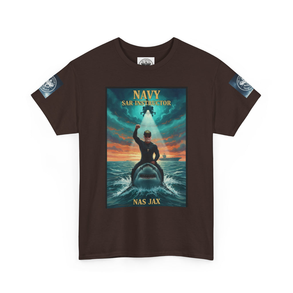 Navy Search & Rescue Graphic Tee — SAR Helicopter Rescue Scene