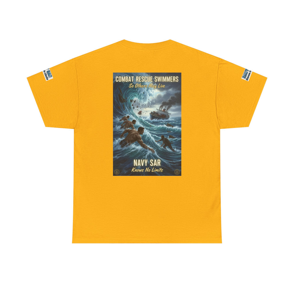 Navy SAR Combat Rescue Swimmers T‑Shirt — "We Know No Limits"