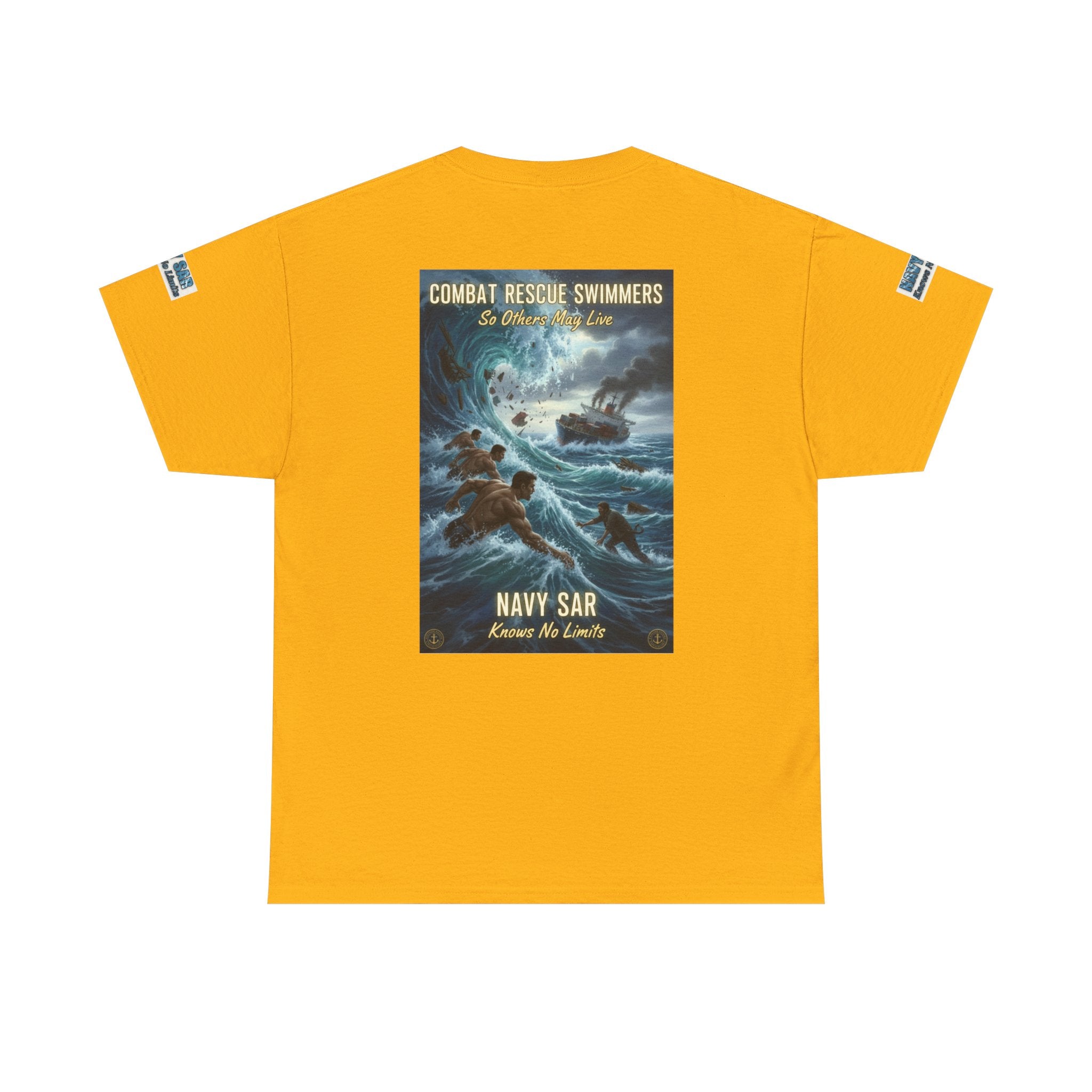 Navy SAR Combat Rescue Swimmers T‑Shirt — "We Know No Limits"