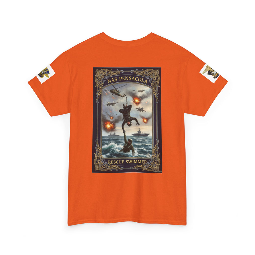 Navy Riders Club Graphic Tee — Vintage Naval Rescue Poster Shirt