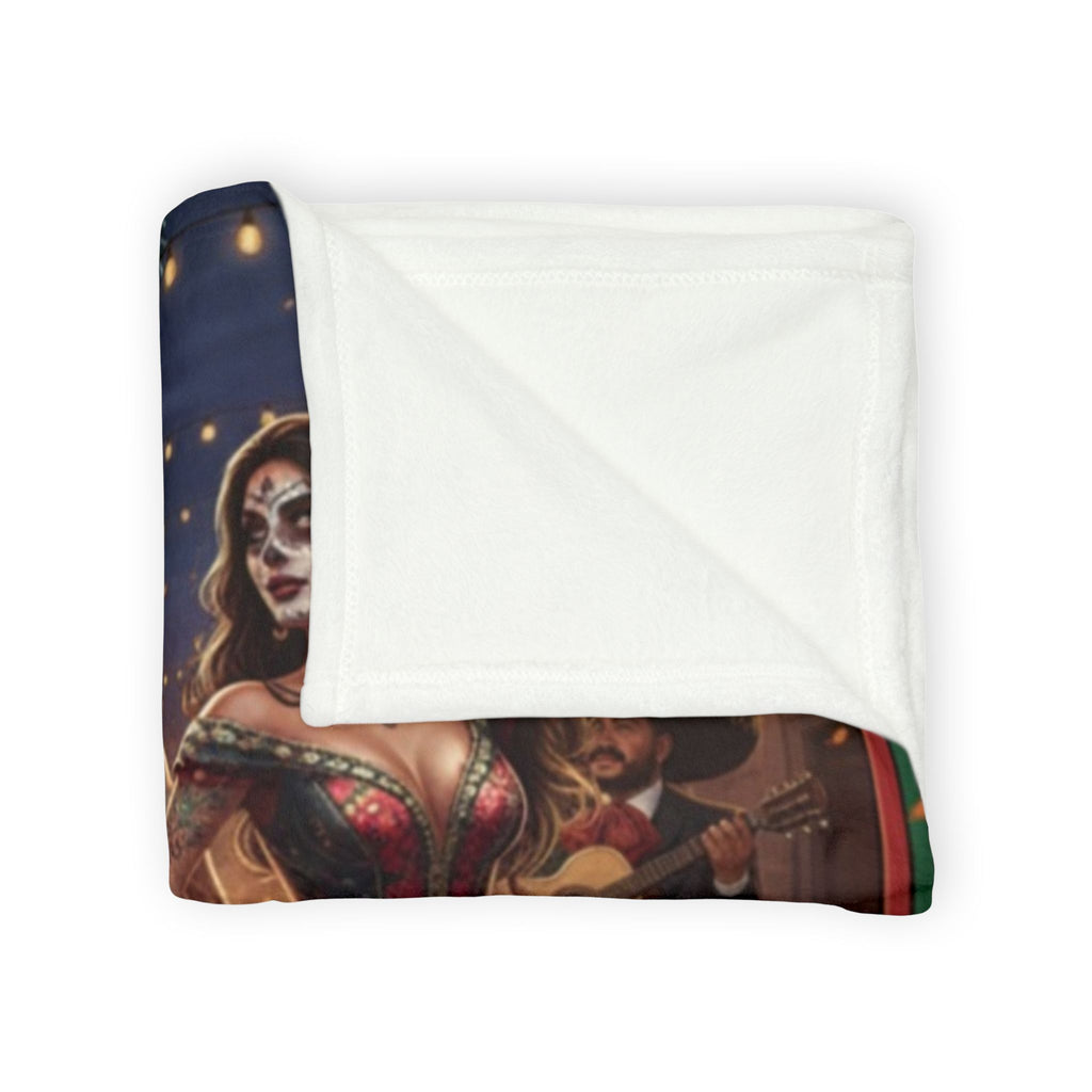 Cinco de Mayo Sugar Skull Blanket — Day of the Dead Mexican Fiesta Throw