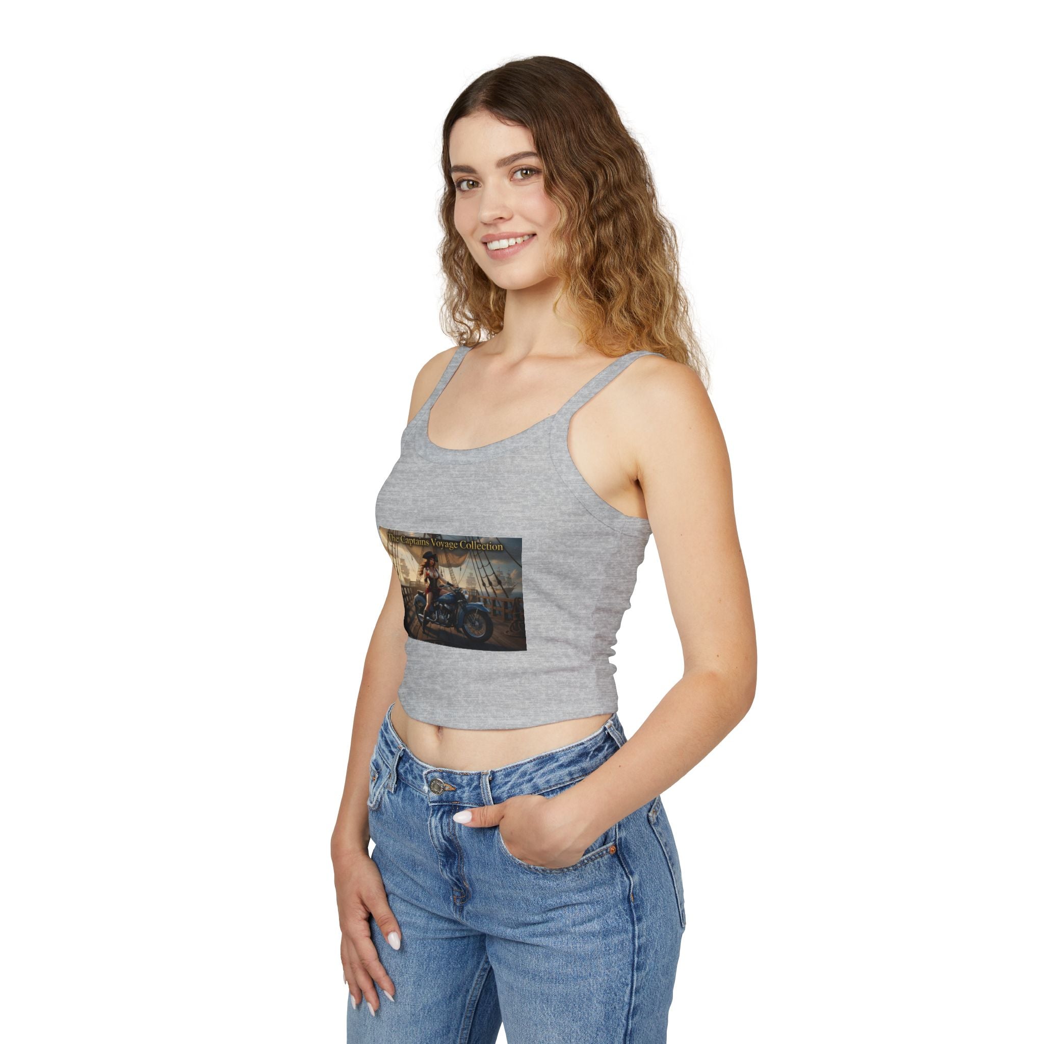 Captain’s Voyage Crop Tank Top — The Captain’s Voyage Collection Motorcycle & Nautical Sunset Design