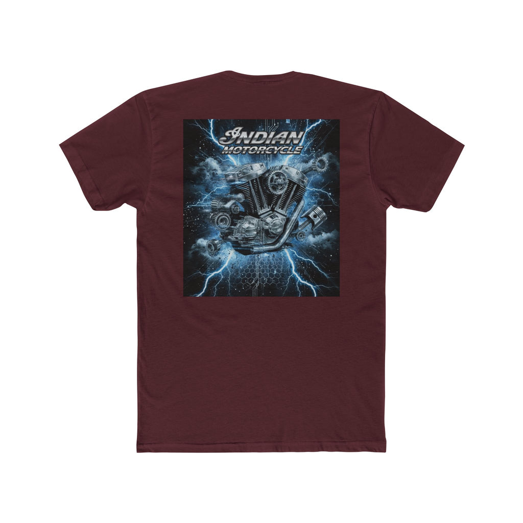 Indian Motorcycle Lightning Engine Tee — Vintage Biker Graphic T-Shirt