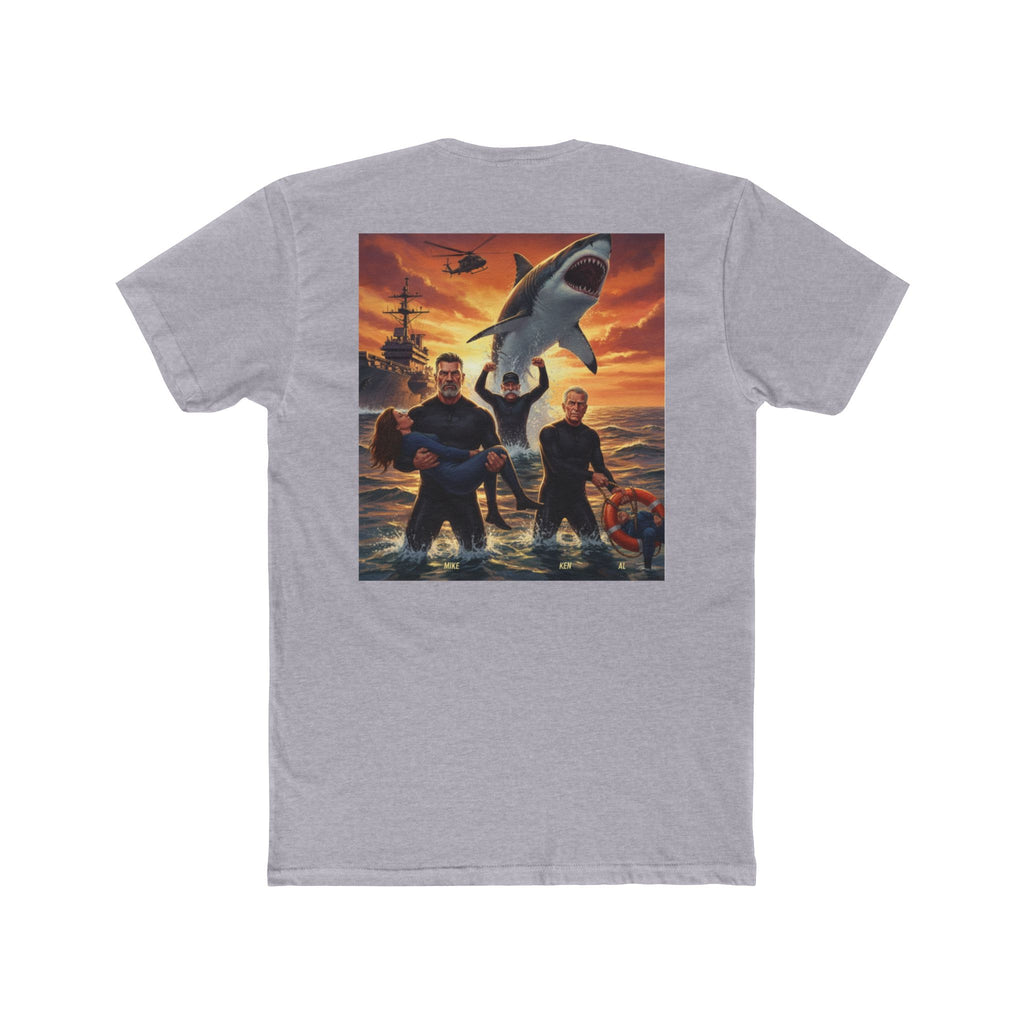 Shark Attack Movie Poster T-Shirt — Retro Action Film Tee (Mike Ken Al)