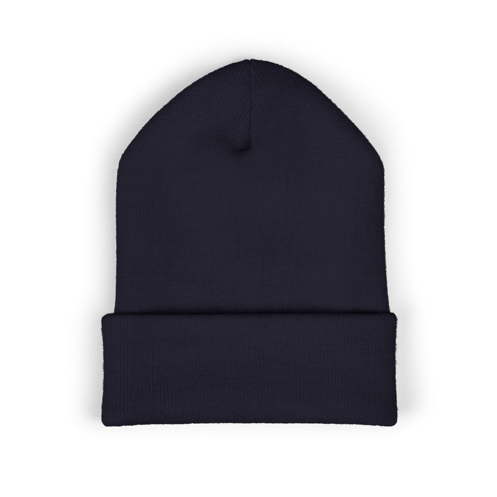 Retro Cassette Embroidered Beanie — Vintage Music Knit Hat