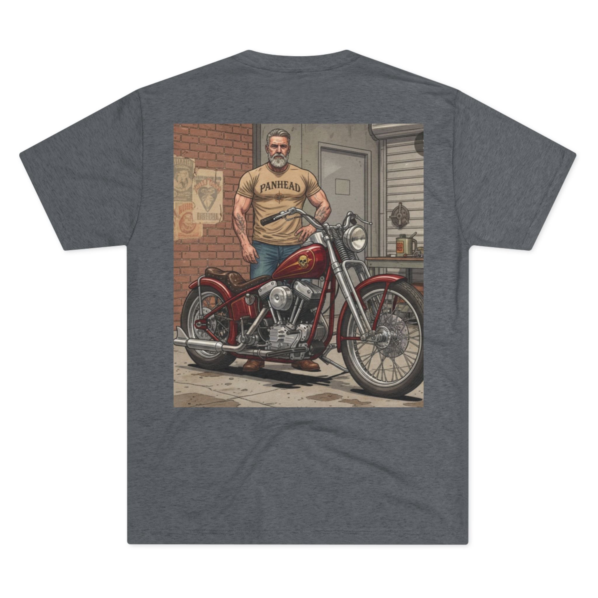 Vintage Biker Garage Tee — 'Somewhere' Motorcycle Illustration T-Shirt