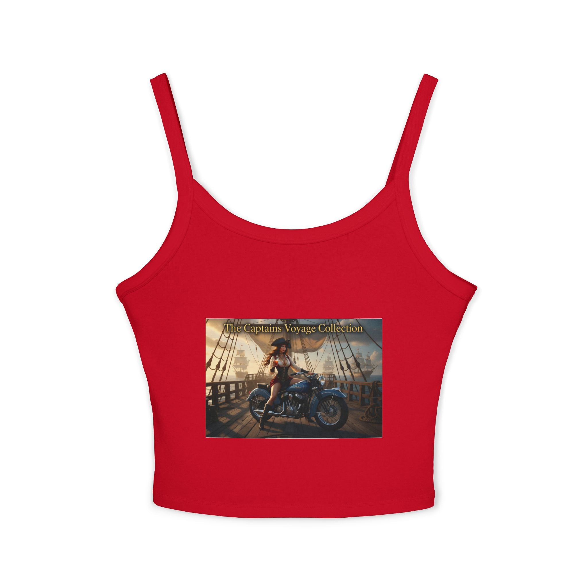 Captain’s Voyage Crop Tank Top — The Captain’s Voyage Collection Motorcycle & Nautical Sunset Design
