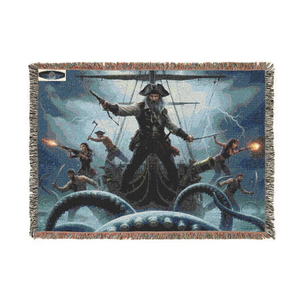 Pirate Captain Woven Blanket — Nautical Adventure Throw for Fans