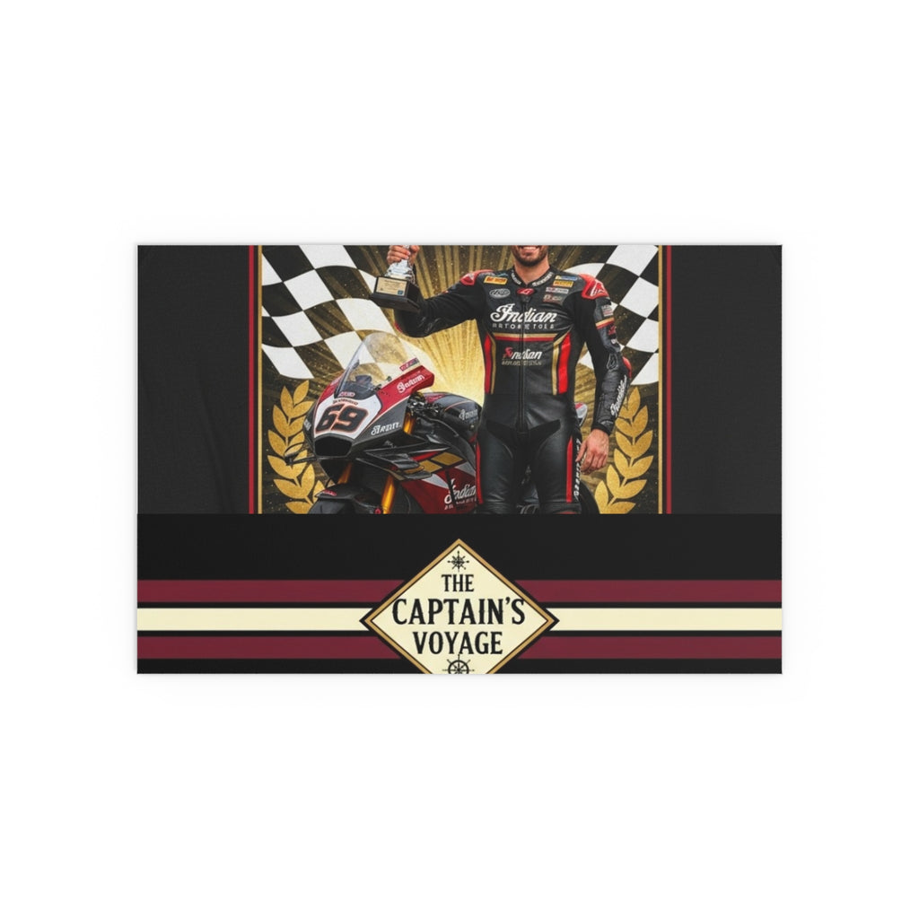Racing Champion Silk Poster — “Winner’s Circle 69” Motorcycle Wall Art (Indoor/Outdoor)