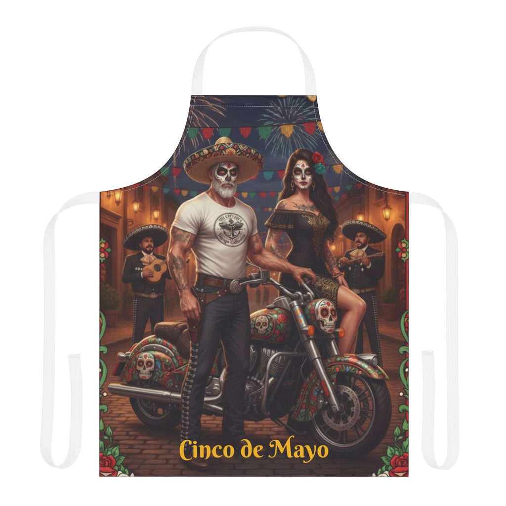 Cinco de Mayo Day of the Dead Motorcycle Apron