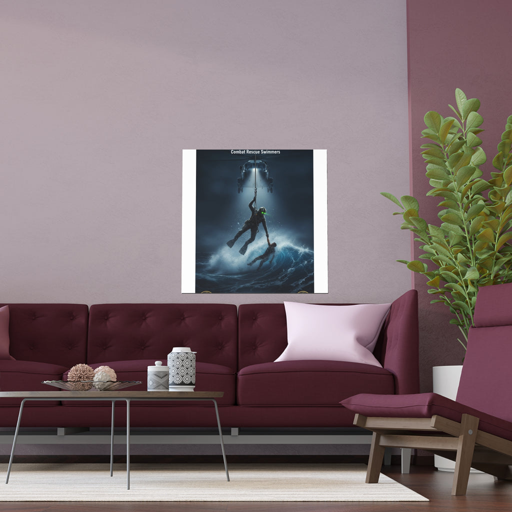 Navy SAR Combat Rescue Swimmers Silk Poster – “We Know No Limits” Indoor/Outdoor Print