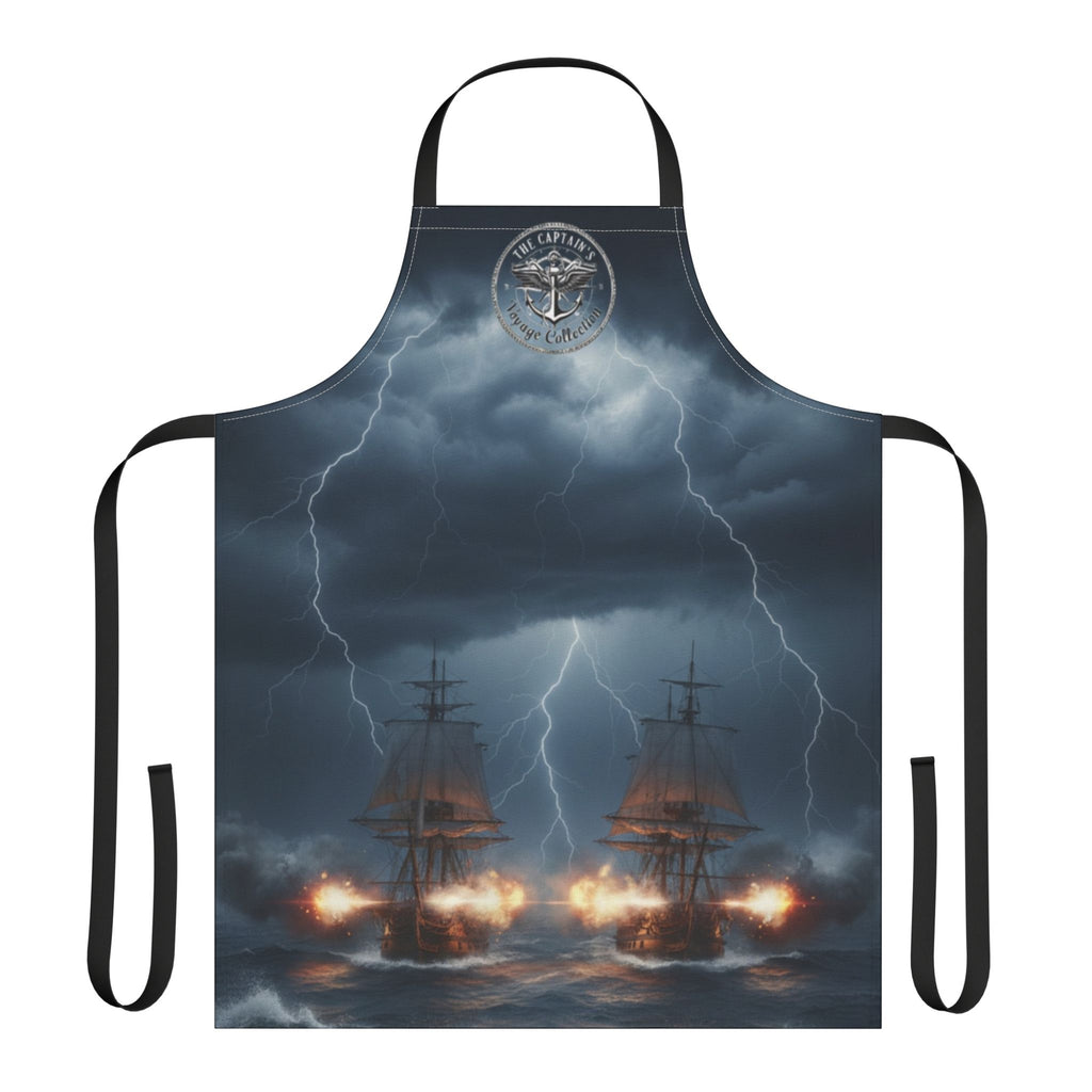 Nautical Battle Apron — Stormy Sailing Ship Cooking Apron
