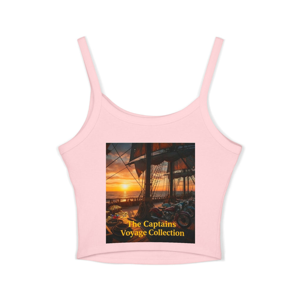Captain’s Voyage Crop Tank Top — The Captain’s Voyage Collection Motorcycle & Nautical Sunset Design
