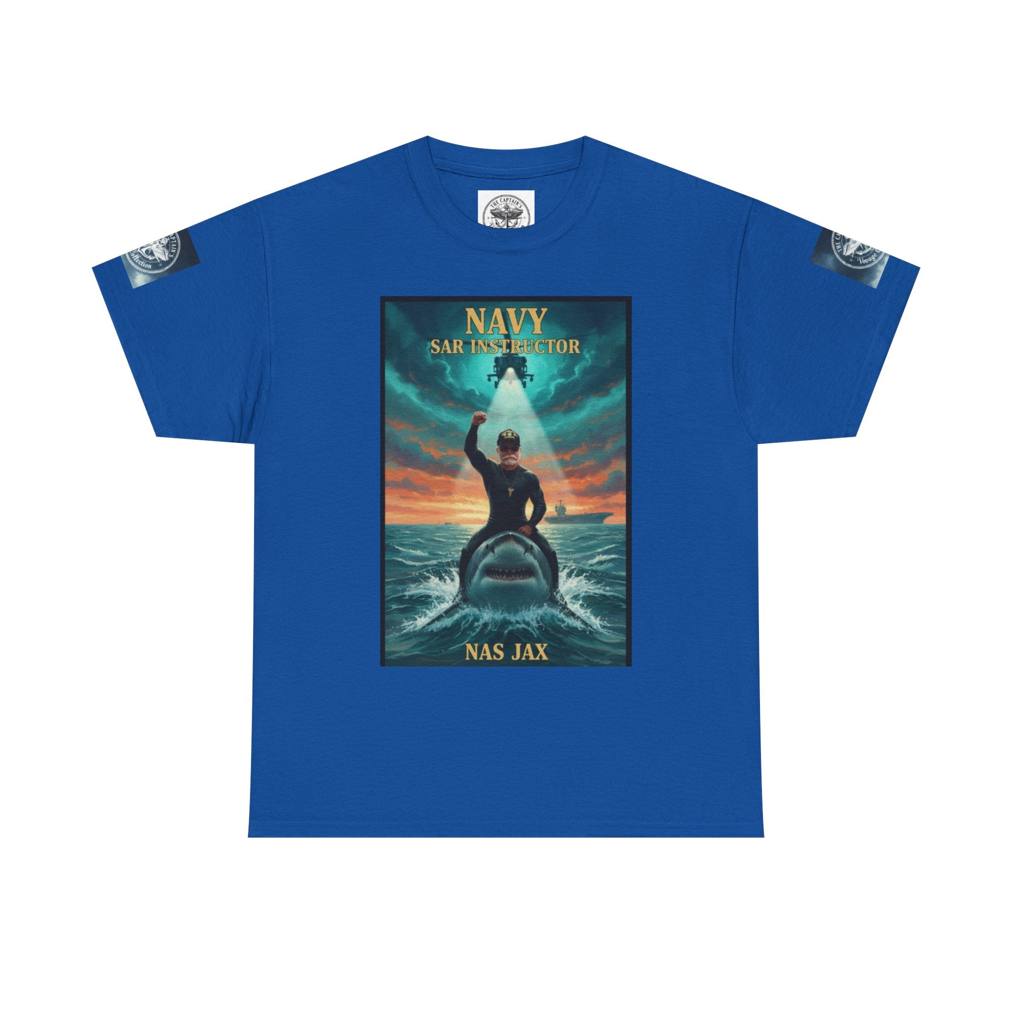 Navy Search & Rescue Graphic Tee — SAR Helicopter Rescue Scene