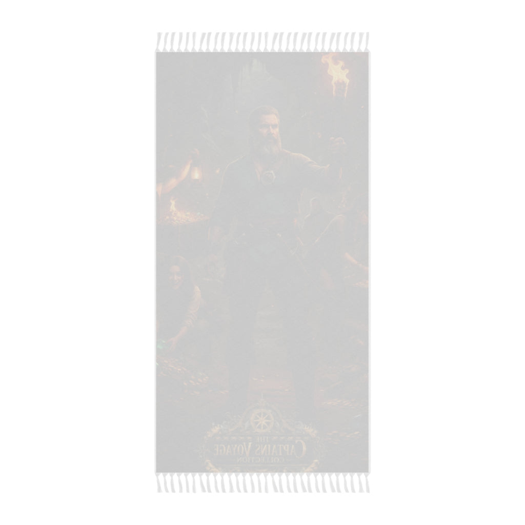 Pirate Captain Beach Towel – "The Captain's Voyage" Boho Fringe Towel