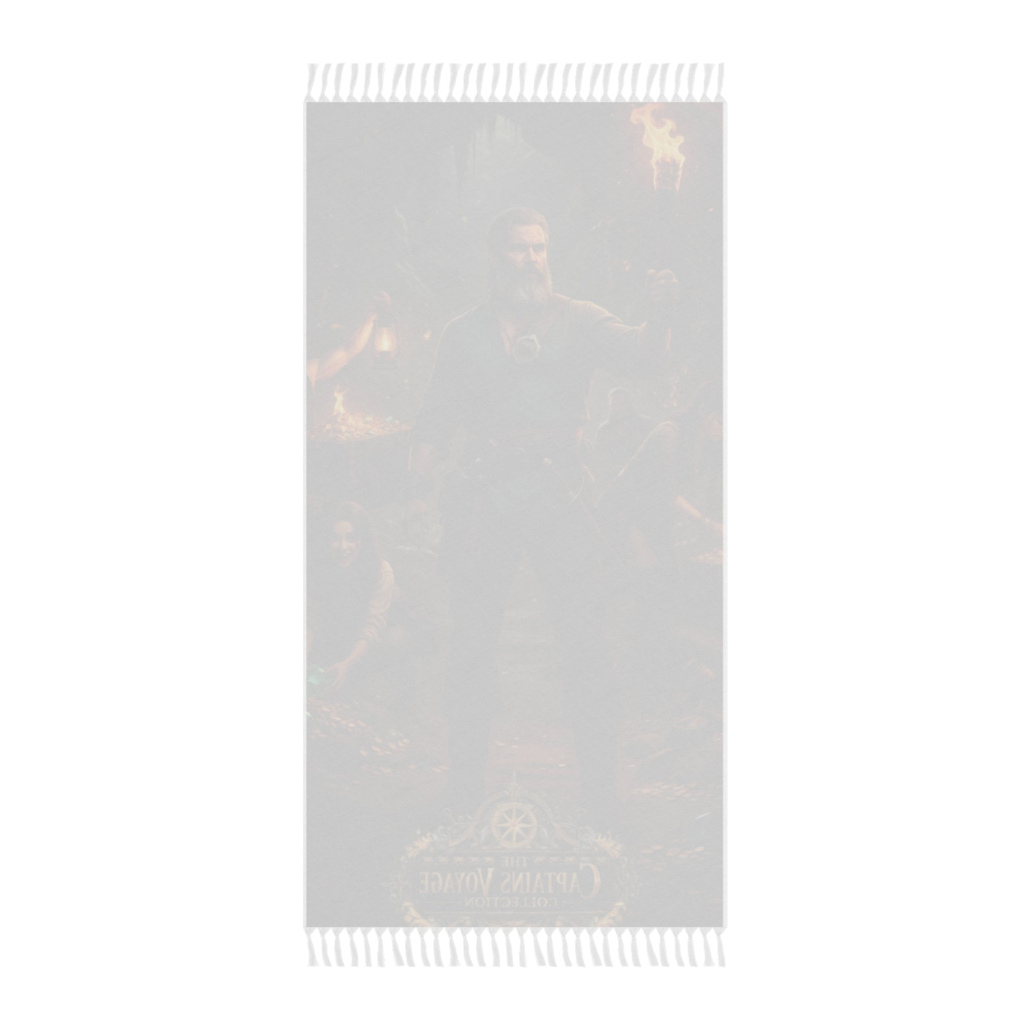 Pirate Captain Beach Towel – "The Captain's Voyage" Boho Fringe Towel