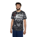 Indian Motorcycle Engine Graphic Jersey — Men's All-Over Print Motorbike Tee