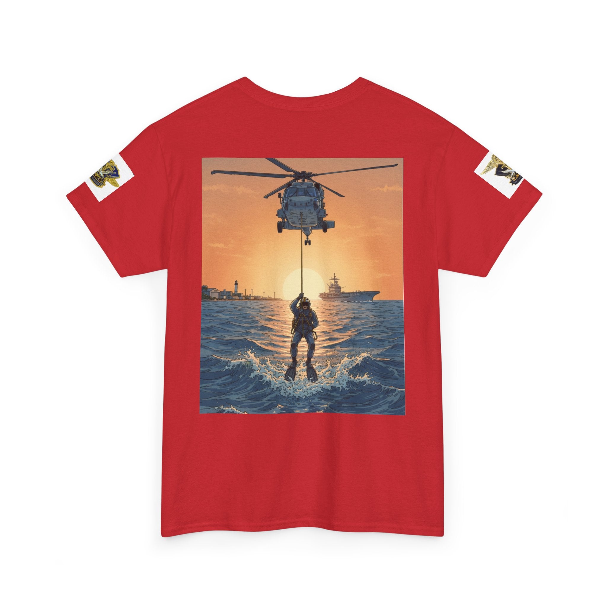 Military Rescue Riders Club T‑Shirt — SAR Chiefs Helicopter Tee