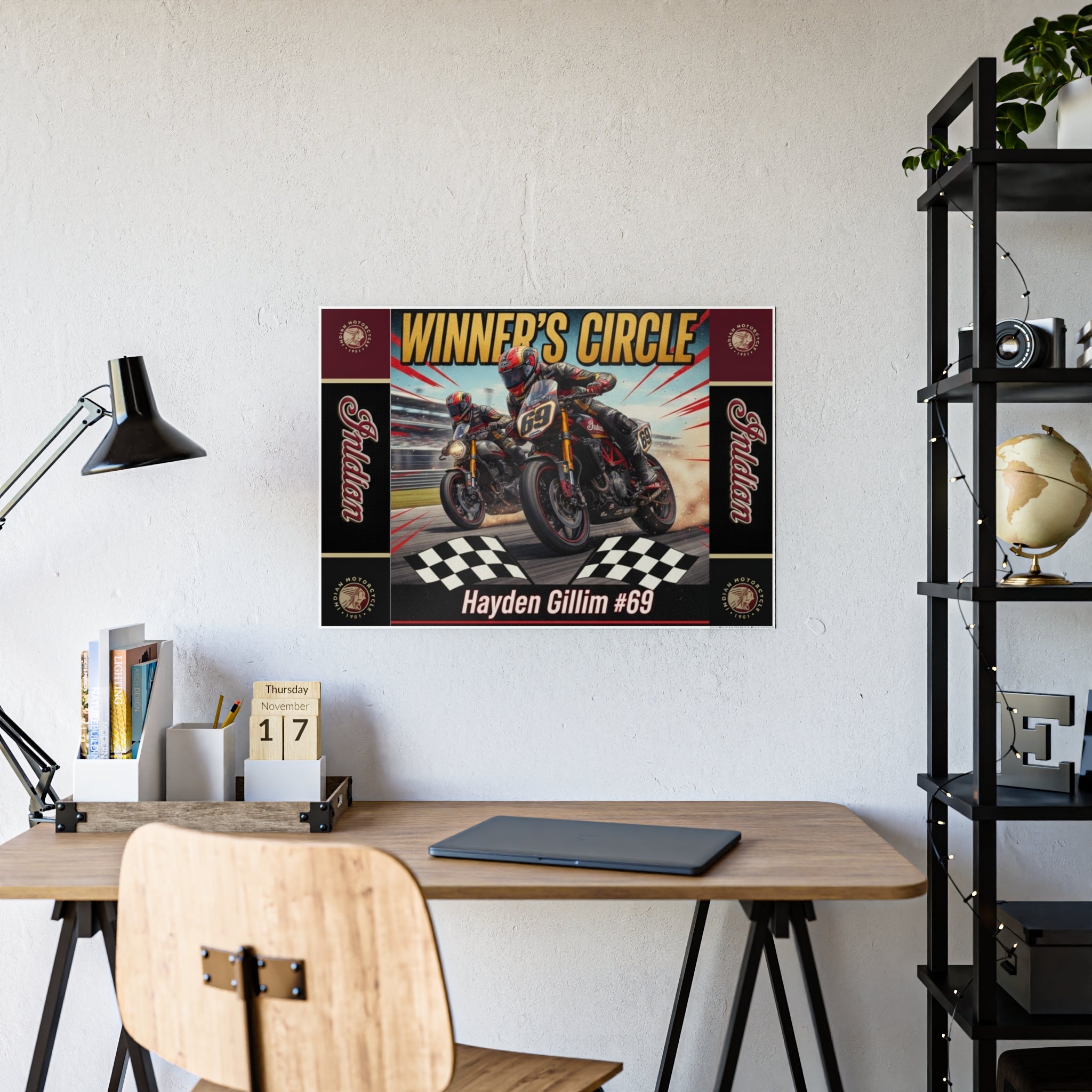 Winner’s Circle Motorcycle Poster — Hayden Gillim #69 Gloss Print