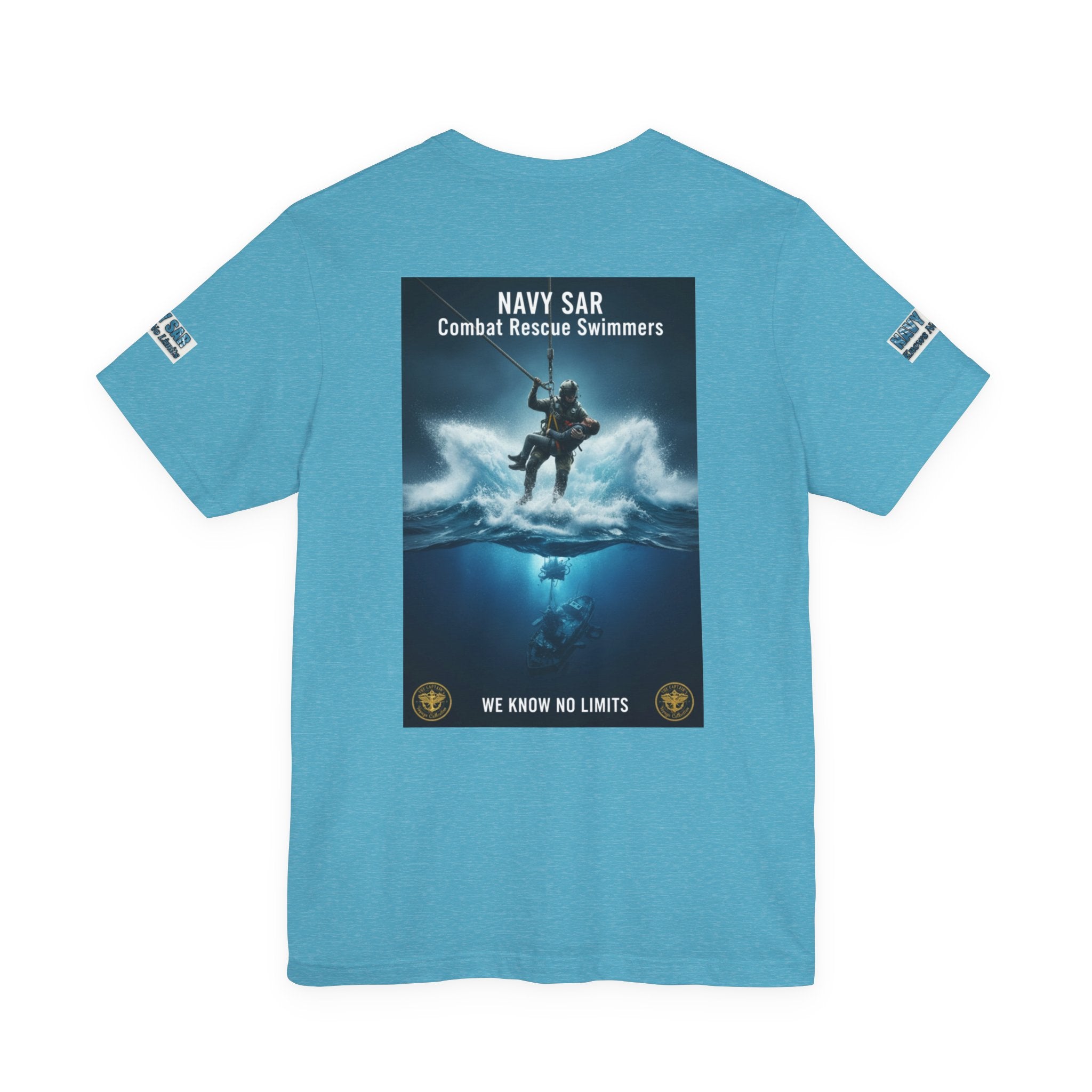 Navy SAR Combat Rescue Swimmers T-Shirt — "We Know No Limits"