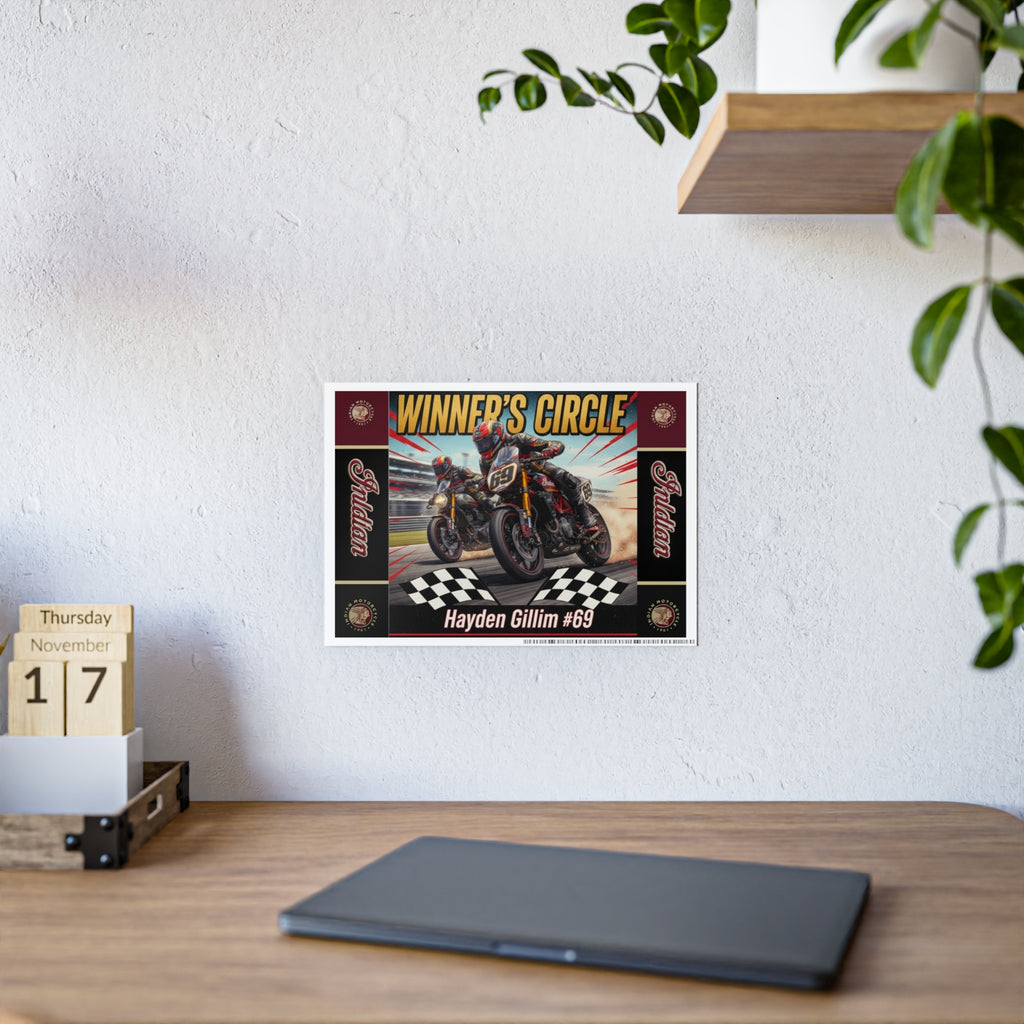 Winner’s Circle Motorcycle Poster — Hayden Gillim #69 Gloss Print