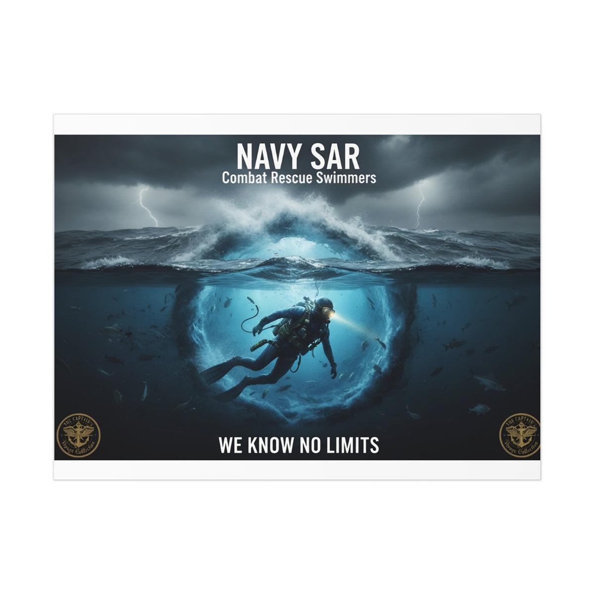 Navy SAR Combat Rescue Swimmers Poster – "We Know No Limits"