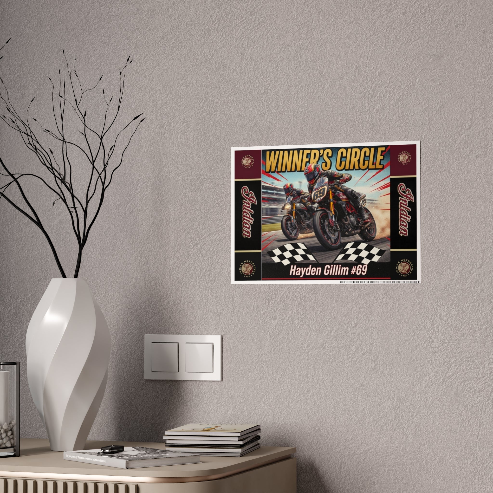 Winner’s Circle Motorcycle Poster — Hayden Gillim #69 Gloss Print