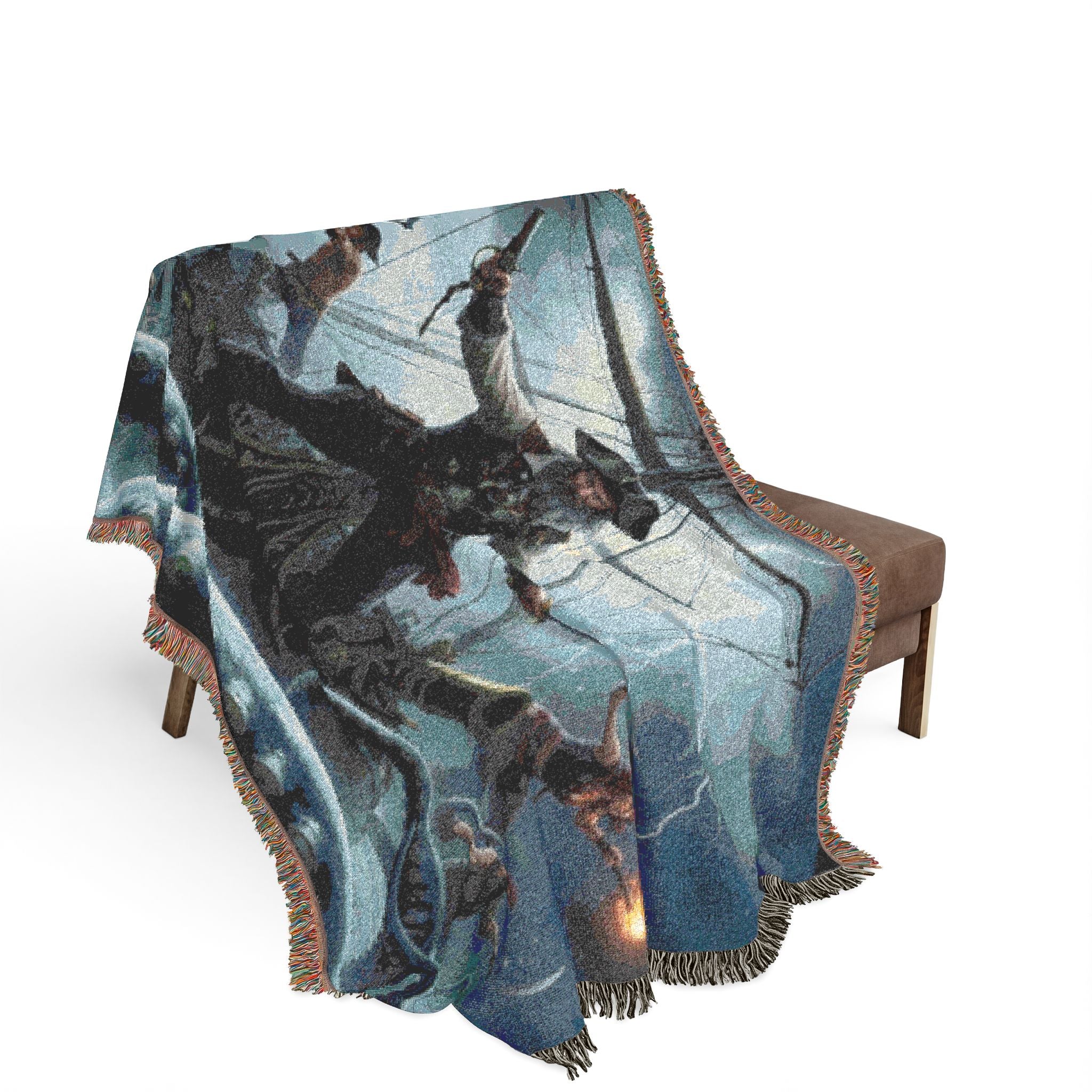 Pirate Captain Woven Blanket — Nautical Adventure Throw for Fans