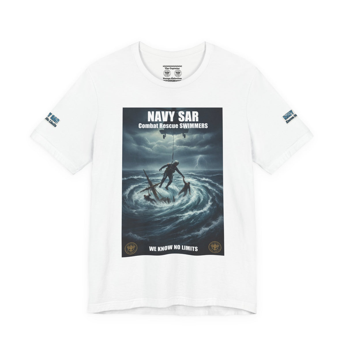 Navy SAR Combat Rescue Swimmers T-Shirt — "We Know No Limits"
