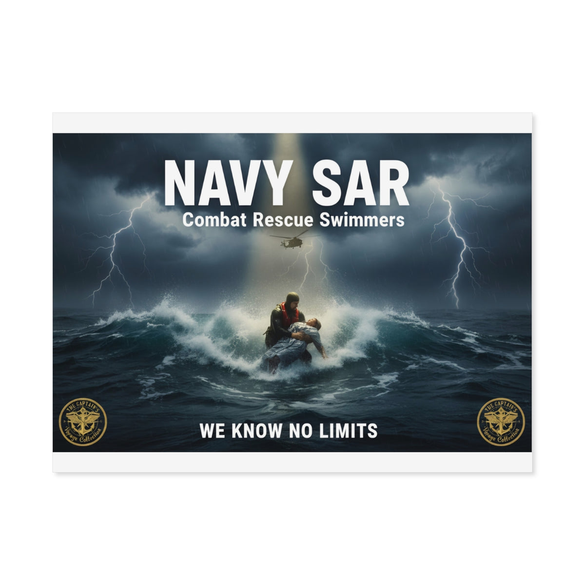 Navy SAR Combat Rescue Swimmers Poster — "We Know No Limits"