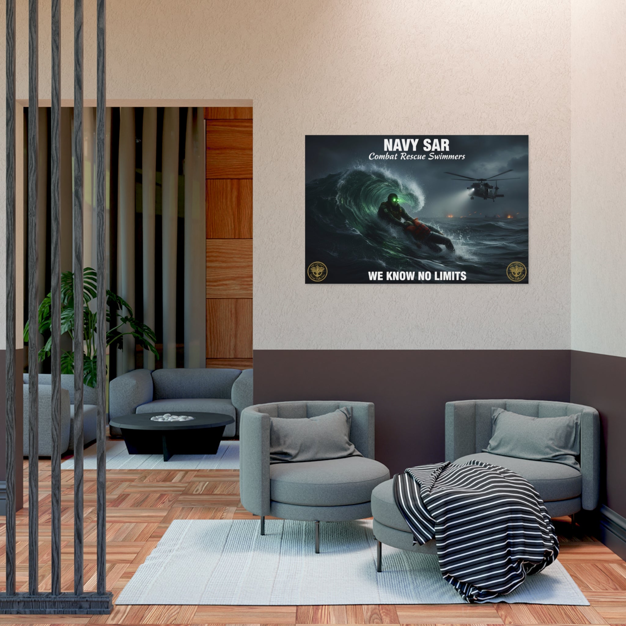 Navy SAR Combat Rescue Swimmers Poster — We Know No Limits
