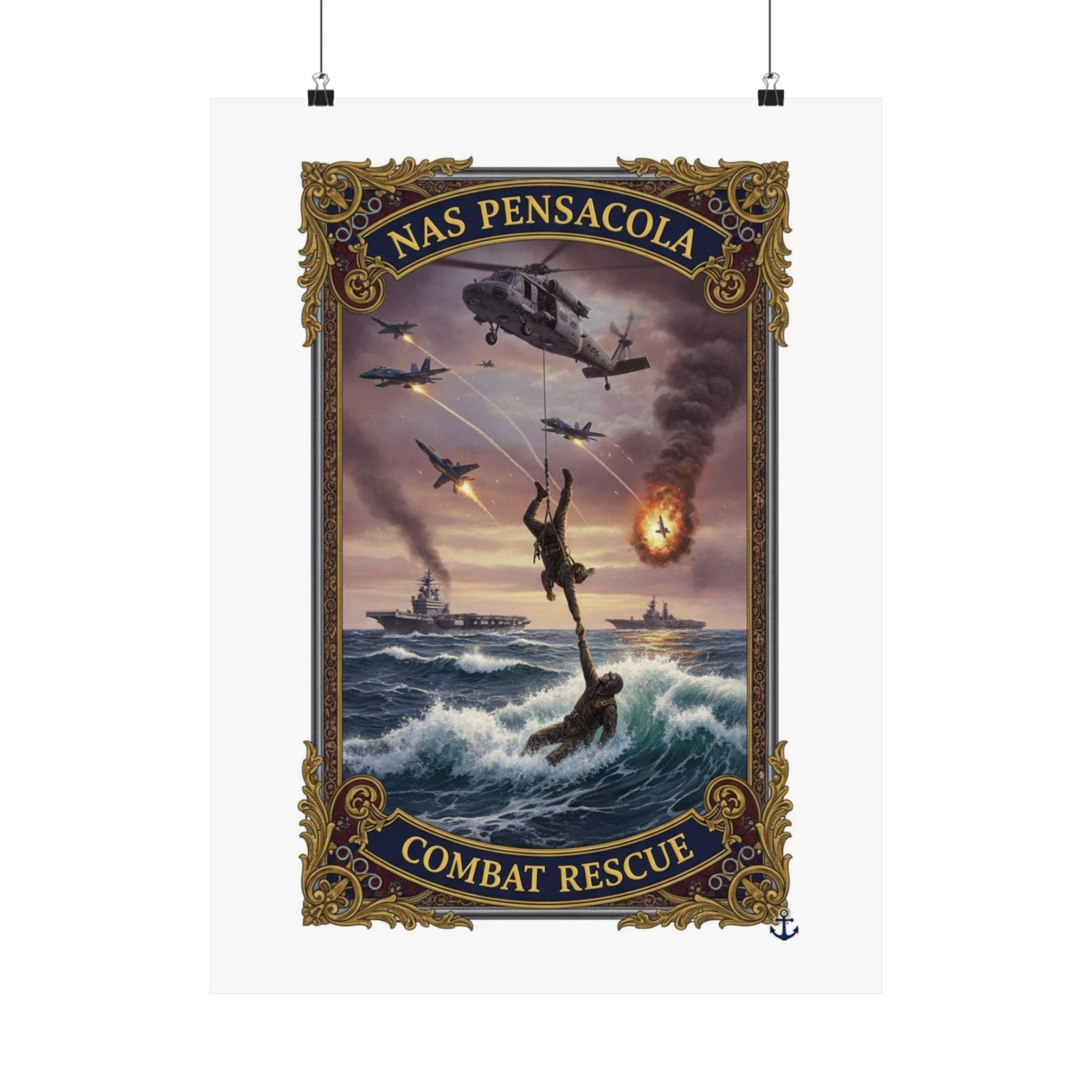 Combat Rescue Poster — NAS Pensacola Military Wall Art