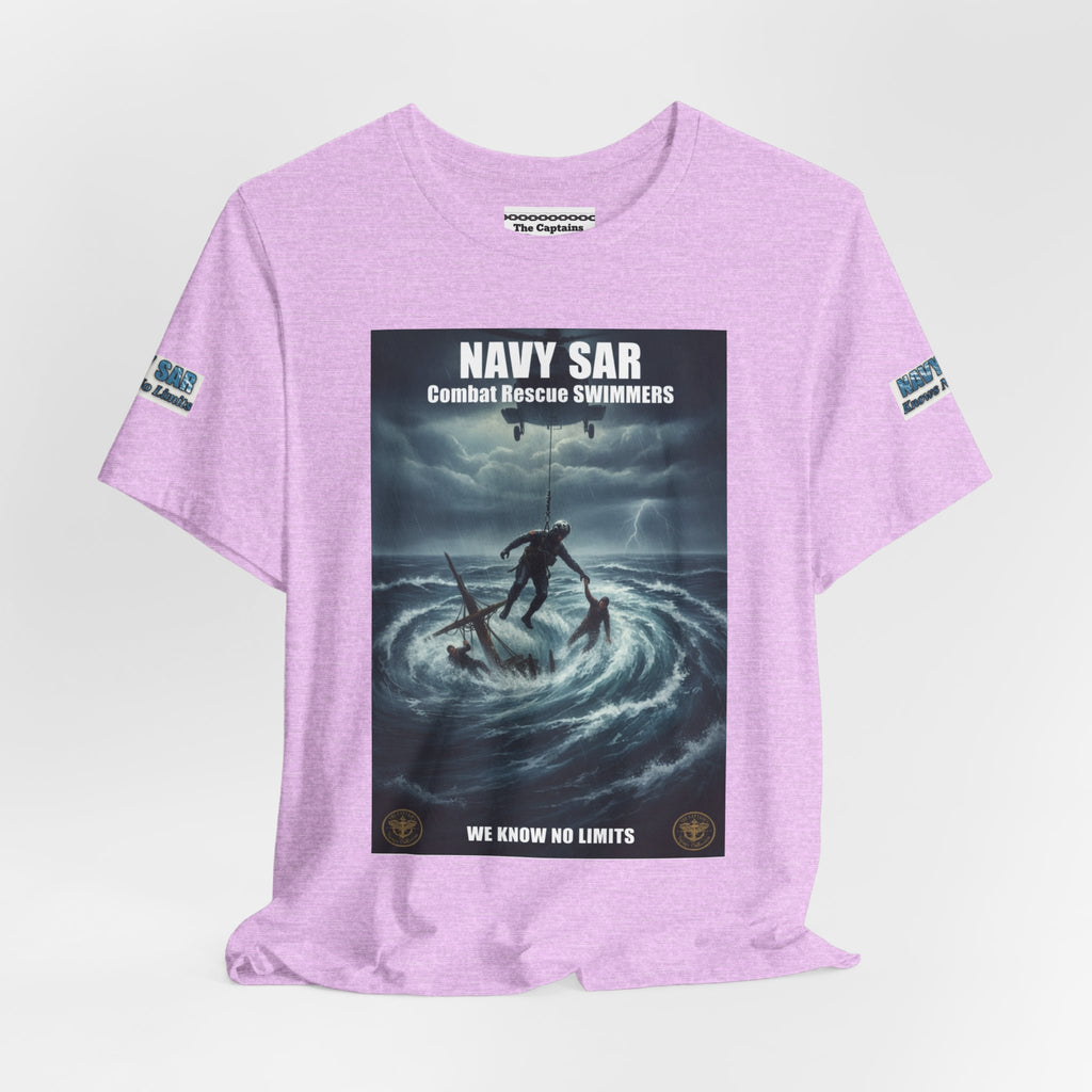 Navy SAR Combat Rescue Swimmers T-Shirt — "We Know No Limits"