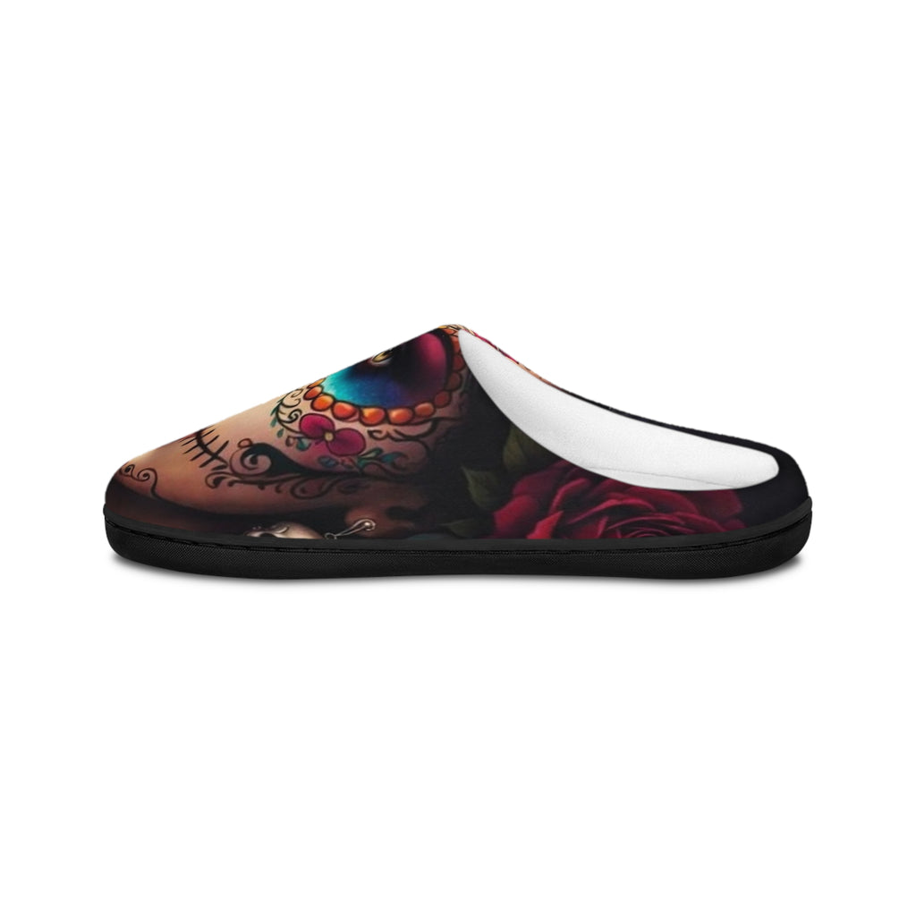 Day of the Dead Sugar Skull Women's Indoor Slippers