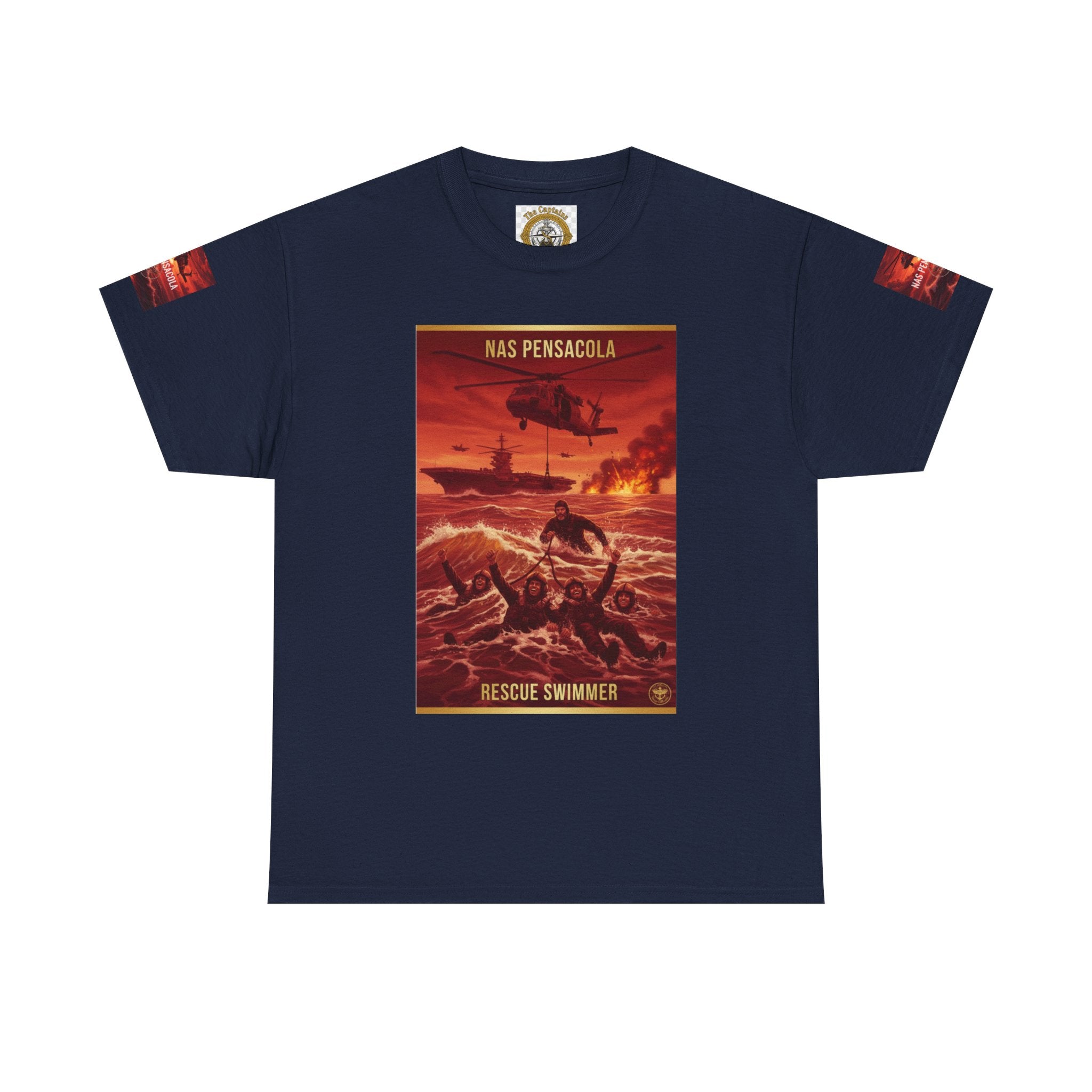 Rescue Swimmer Graphic Tee — NAS Pensacola Military Helicopter Design