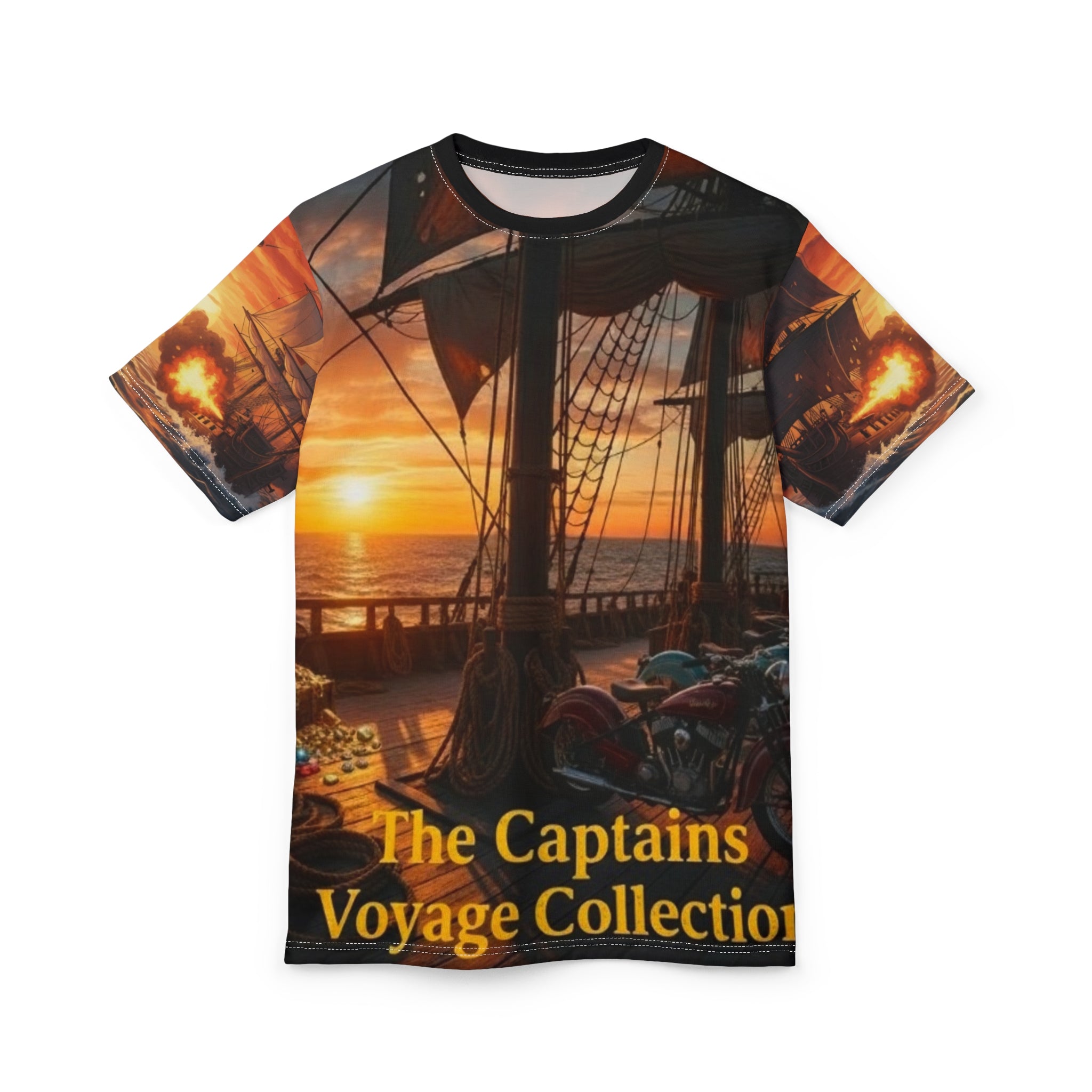 Sailboat Sunset Tee — “The Captain’s Voyage Collection” All-Over Print