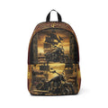 Vintage Motorcycle & Pirate Ship Backpack - Steampunk Biker Travel Bag