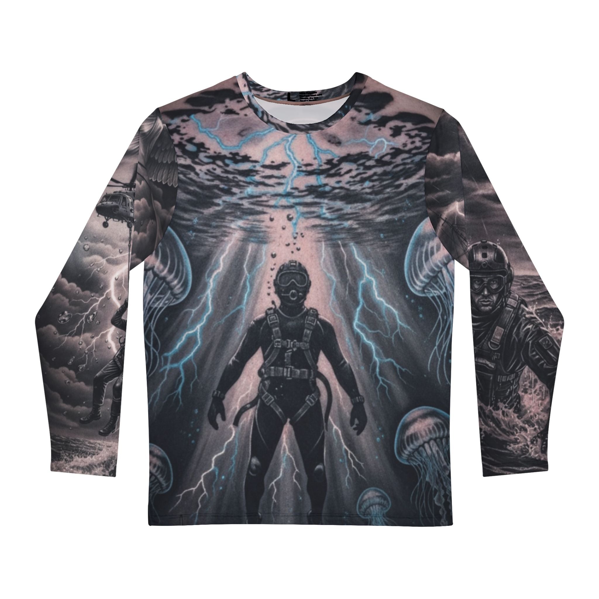 Search and Rescue Tribute Long Sleeve Shirt — Combat Rescue Swimmer Design