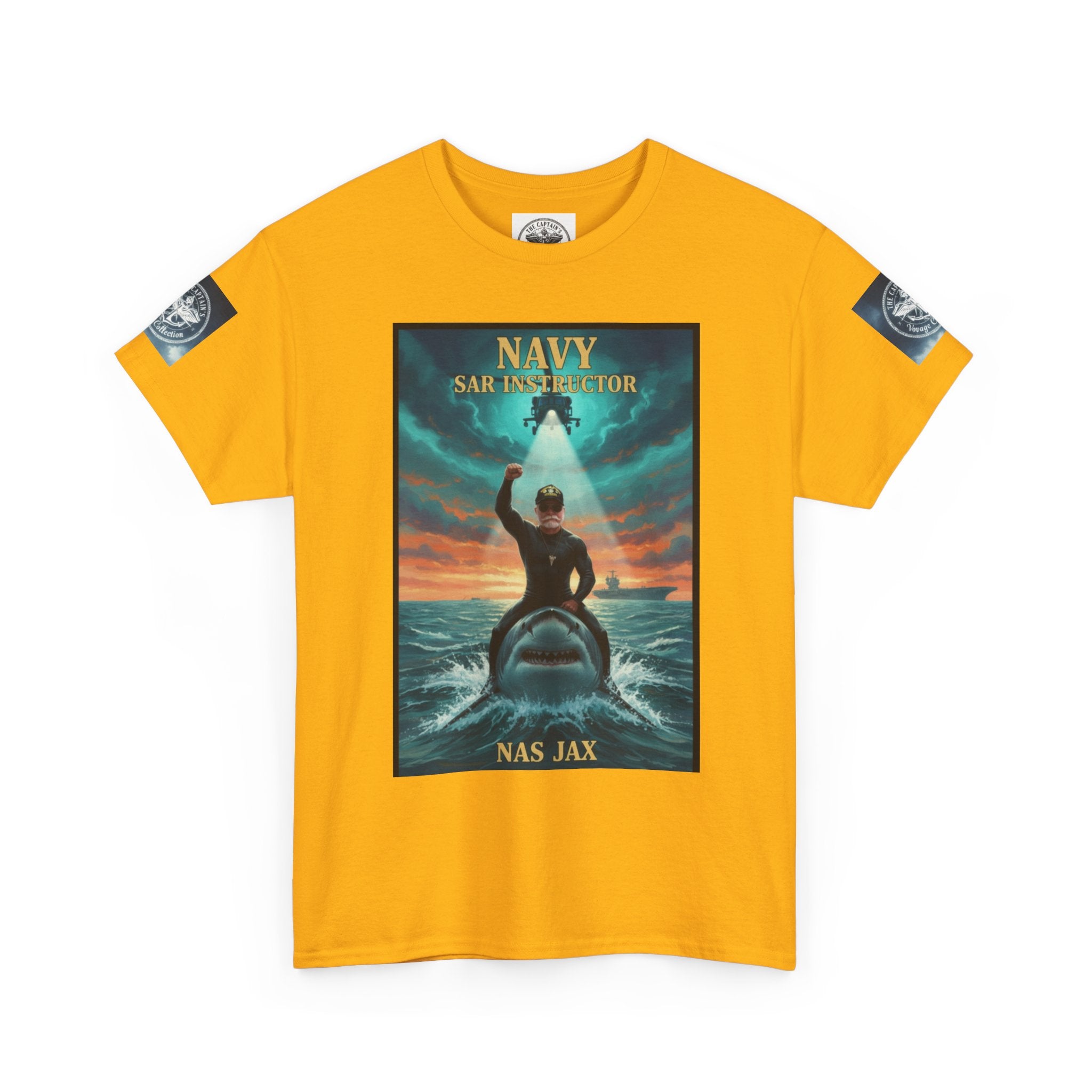 Navy Search & Rescue Graphic Tee — SAR Helicopter Rescue Scene