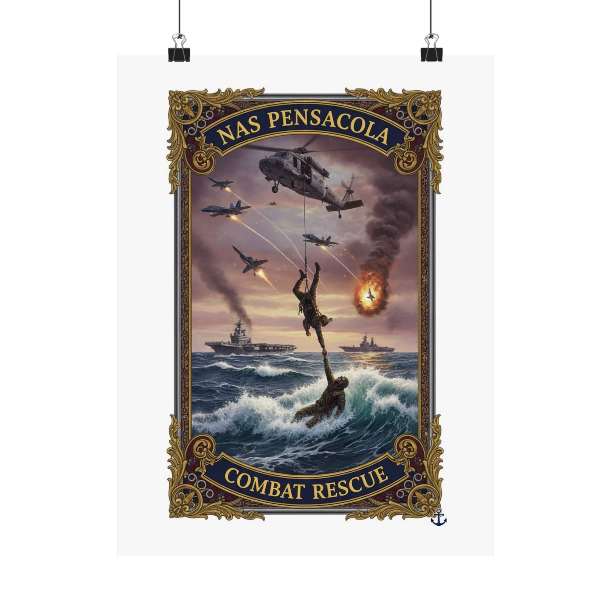 Combat Rescue Poster — NAS Pensacola Military Wall Art