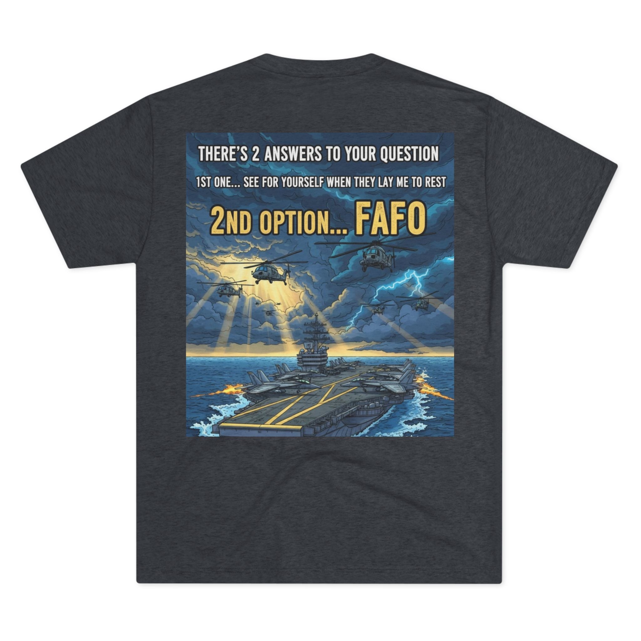 Navy Chiefs Ride to the Wall T-Shirt — "2nd Option... FAFO" Veteran Tribute Tee