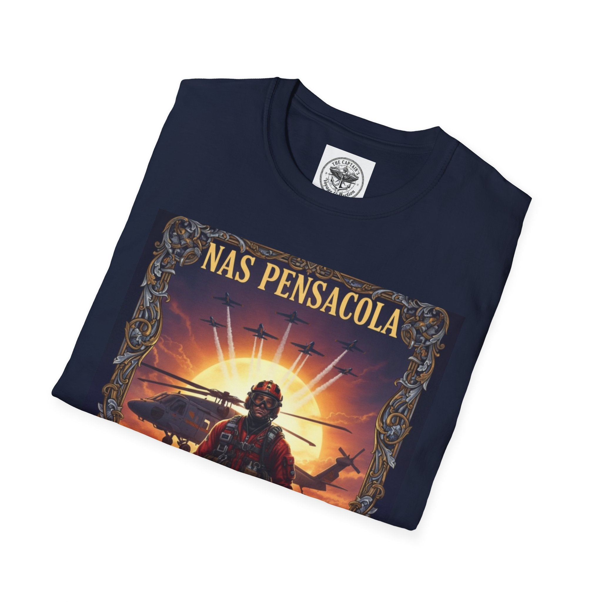 NAS Pensacola Rescue Crew T-Shirt — Navy SAR Helicopter Search & Rescue Tee